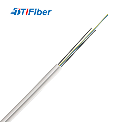 Stahllamellekabel G657A der stärkefaser Optik-FTTH Fasern GJXH Inspektion 2 weiß