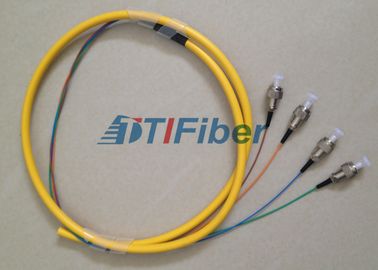 Gelber Kern-Faser PVC-Jacken-4 Optik-Zopf aus optischen Fasern ST/UPC Pigatil Singelmode