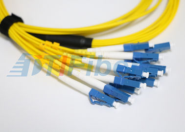 Singlemode 12 entkernen MPO-Faser-Optikverbindungskabel mit LC-/UPC-Verbindungsstück
