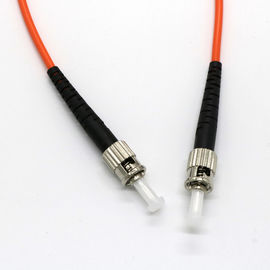 Orange Farbpullover des ODM-Verbindungsstück-Faser-Optikverbindungskabel-Monomode--ST-ST SX DX