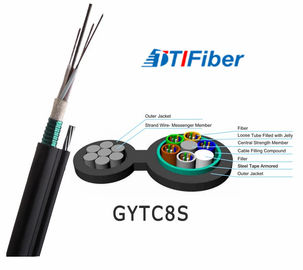 Wasserdichtes Faser-Optikdaten-Kabel, fiberoptische Führung GYTC8S der Kern-2-144 für Antenne