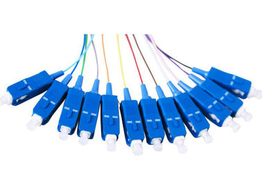 12 Farbe-Sc-Simplexfaser-Optikzopf mit Sc-Verbindungsstücken, 1.5M LWL - Kabel