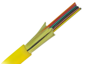 gelbes Jacke 12core Innenverteilungsfaserlichtleiterkabel mit 0.9mm Kabel