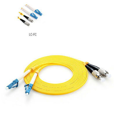 Gelbe Inspektion 1m 5m 10m LSZH-Faser-Optikverbindungskabel-Sc-Lc UPC APC 15m