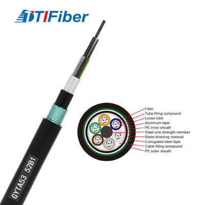 Singlemode Schwarzes des Lichtwellenleiter-GYTA53 für FTTH