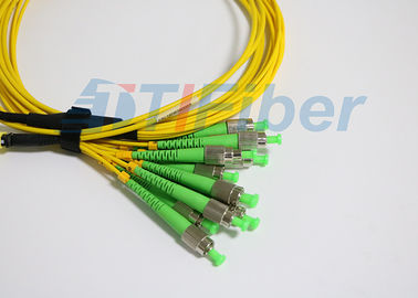 Kern MPO des Gelb-12 FC-Faser-zu den Optikflecken-Kabeln für Telekommunikations-Netz