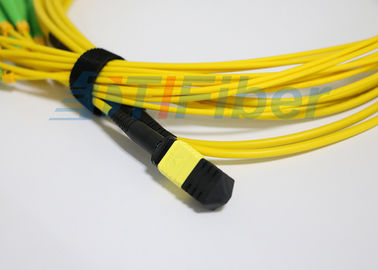 Kern MPO des Gelb-12 FC-Faser-zu den Optikflecken-Kabeln für Telekommunikations-Netz