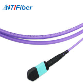 Des Faser-Optikverbindungskabels μm OM4 60/125 Millimeters SX des Pullover-Simplexbetriebs 1M purpurrote Länge in mehreren Betriebsarten