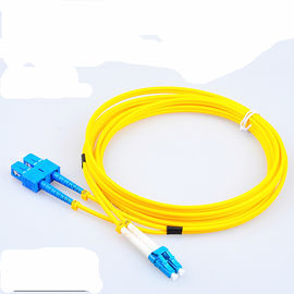 LC - LC-Faser-Optikkommunikations-Verbindungskabel, gelb-orangees Aqua-Rosa