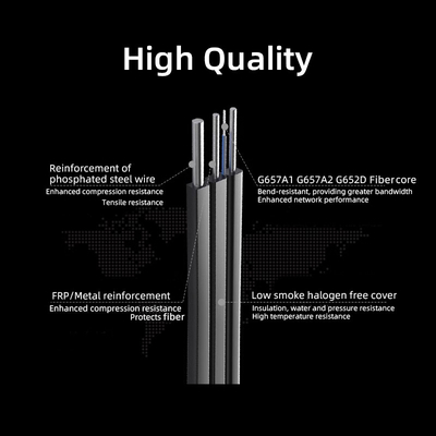 GJYXCH Dropkabel LZSH Einzelmodus 1 2 4 Kern G652D G657A1 G657A2 FTTH Glasfaserkabel