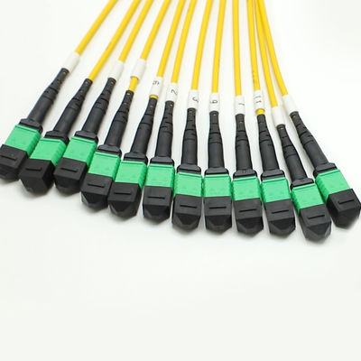 Niedrigverlust MPO Fanout Kabel Großmenge Kern 1M 144F SMG657A1 MPO APC zu MPO APC Breakout Fiber Optic Patch Cord