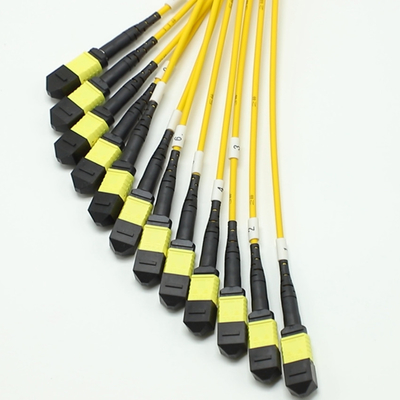 Niedrigverlust MPO Fanout Kabel Großmenge Kern 1M 144F SMG657A1 MPO APC zu MPO APC Breakout Fiber Optic Patch Cord