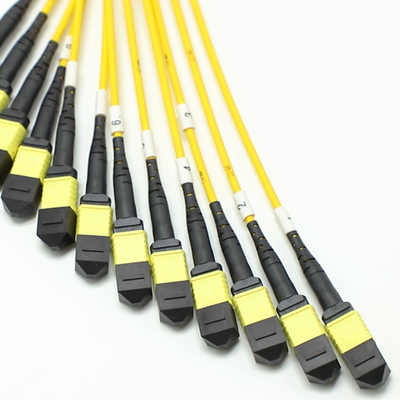 Niedrigverlust MPO Fanout Kabel Großmenge Kern 1M 144F SMG657A1 MPO APC zu MPO APC Breakout Fiber Optic Patch Cord
