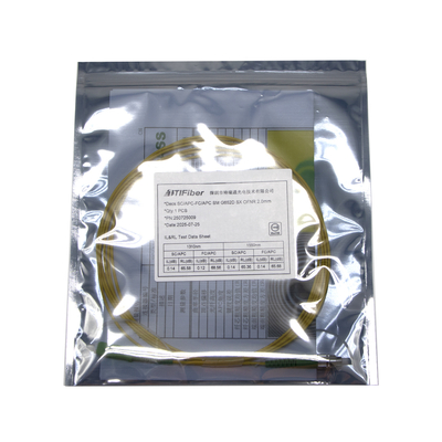 CATV Telecom 3mtrs FC SC APC 9 / 125um Jumper Low Insertion Loss Patch Kabel