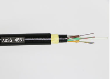 Faser-Optik-Ethernet-Kabel-im Freien ADSS nicht gepanzertes in mehreren Betriebsarten mit einzelner Hülle