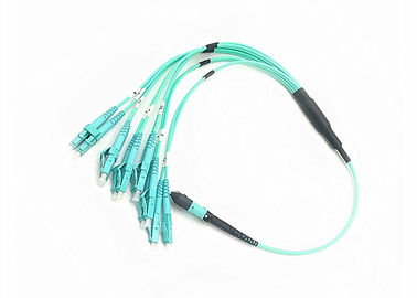 12 Kern-Faser-Optikflecken-Kabel, Flecken-Kabel MPO in mehreren Betriebsarten mit LC-Verbindungsstück