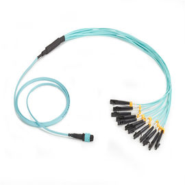 Buntes Flecken-Kabel in mehreren Betriebsarten OM3 4G/5G in mehreren Betriebsarten MPO zu LC für Telekommunikation