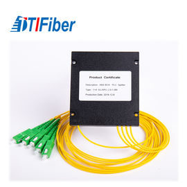 FTTX-System-Faser-packen Optikteiler 1x4 SC/APC ABS funktionierende Wellenlänge PLC 1260-1650 ein