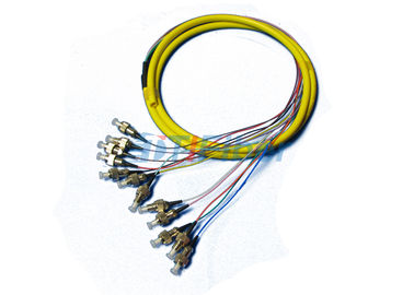 Verstärkender LC-Multimodefaser-optischer Zopf, 0.9mm 12 Farbelwl - kabel