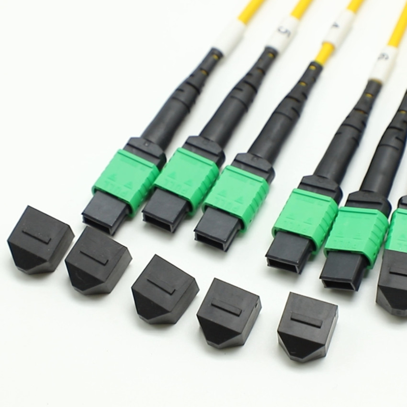 100G 200G MPO Männlich weiblich 8 12 16 24 Faser zu MPO weiblich männlich Glasfaser Patch Cord für Hochdichte-Verkabelung in kleinen Räumen
